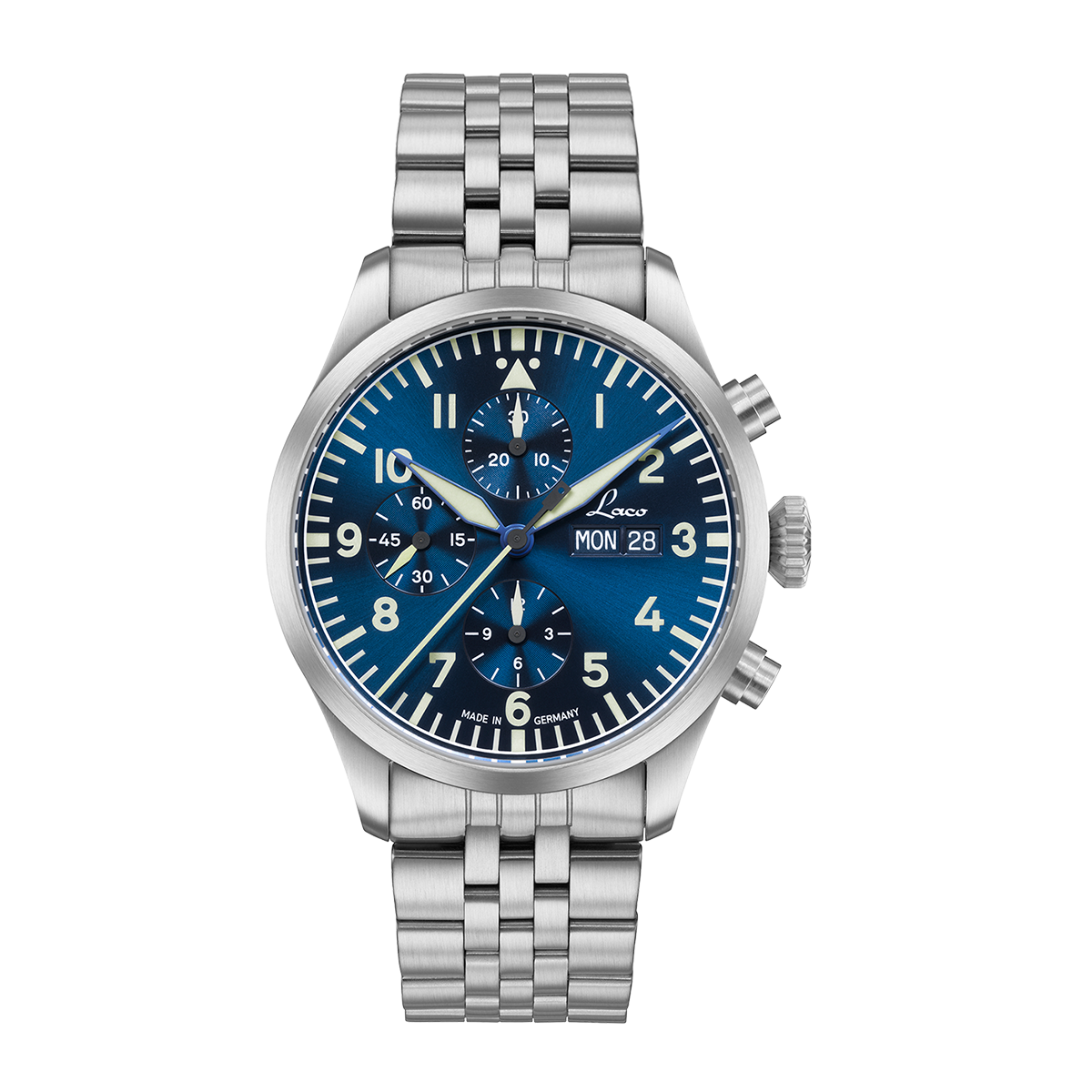 MONTRE LACO : CHRONOGRAPHE AUTOMATIQUE KIEL.2 BLEU
