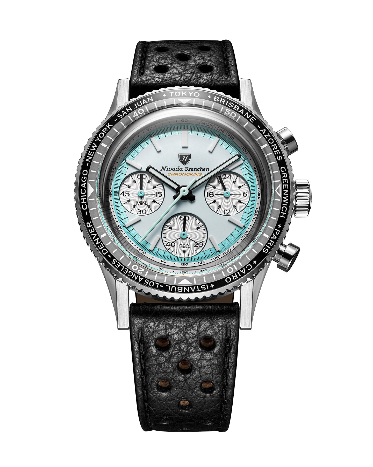 Reloj Nivada Grenchen: Chronoking Summer Edition Mecaquartz Gris