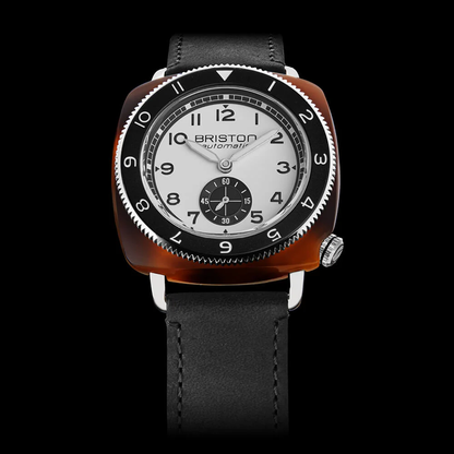 MONTRE BRISTON : CLUBMASTER LEGEND PETITE SECONDE BLANC & NOIR 241639.SA.T.2B.CH