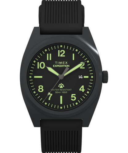 Timex : Expedition Capstone noir 39 mm, vue de face