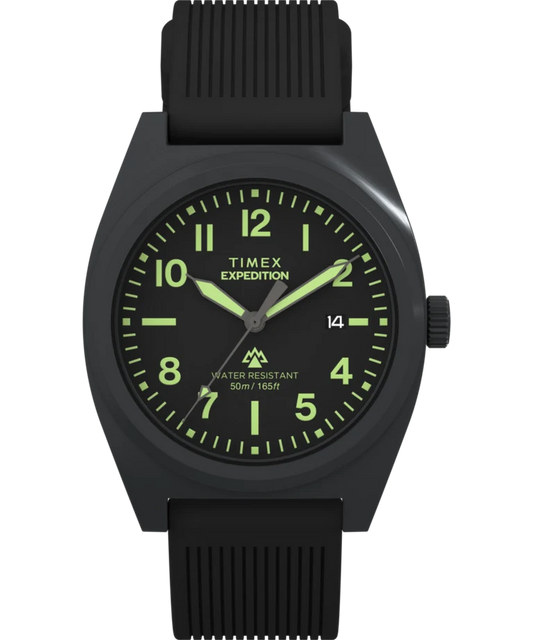 Timex : Expedition Capstone noir 39 mm, vue de face