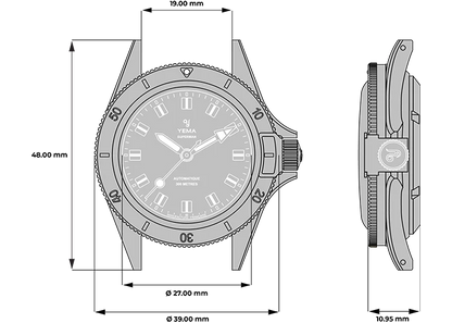 Montre Yema : Superman Bronze Blanc CMM.10