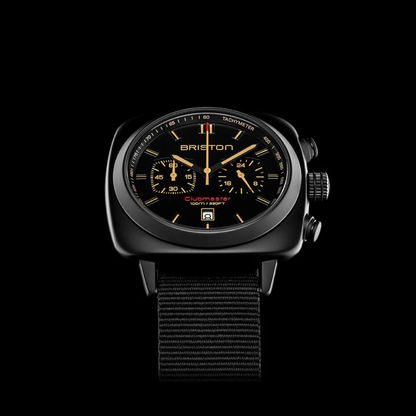 MONTRE BRISTON : CLUBMASTER SPORT CHRONOGRAPHE NOIR MAT 18142.PBAM.BS.4.NB