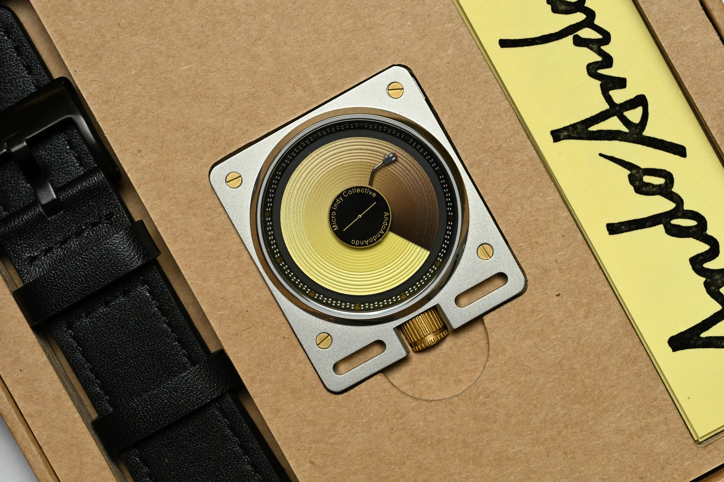 Montre AndoAndoAndo : Vinyl Record Automatique Timezones