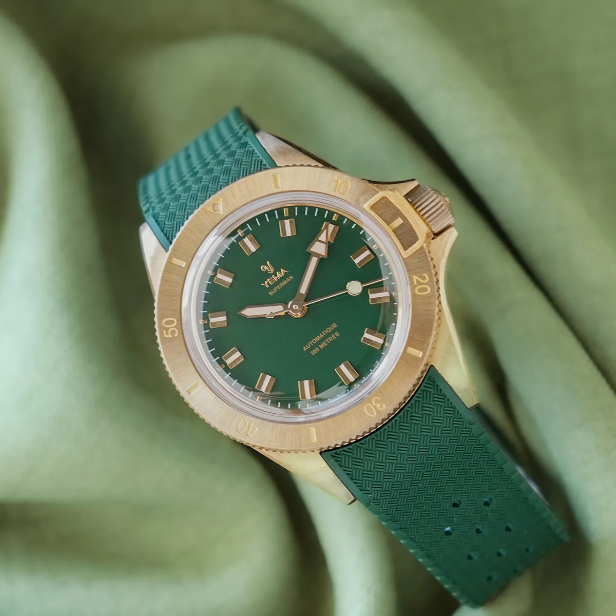 Montre Yema : Superman Bronze Vert CMM.10