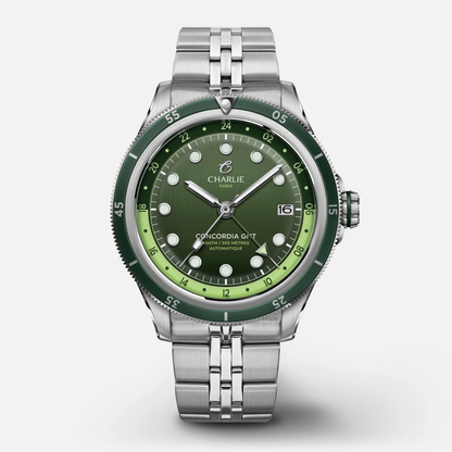 Montre Charlie Paris : Concordia GMT Automatique Vert