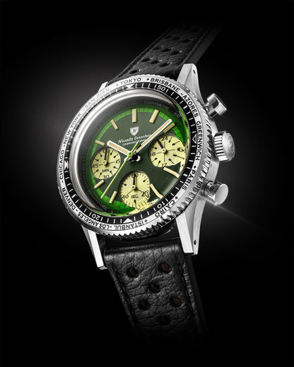 Nivada Grenchen Watch: Chronoking Summer Edition Mecaquartz Green