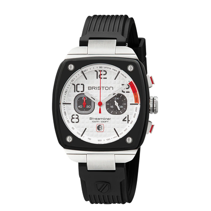 RELOJ BRISTON: STREAMLINER GENTLEMAN DRIVER CRONÓGRAFO CUARZO BLANCO 24142.SA.B.2