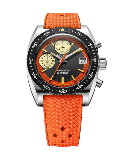 Nivada Grenchen Watch: Automatic Orange Autochron