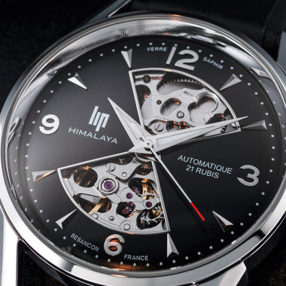 MONTRE LIP : HIMALAYA AUTOMATIQUE NOIR 40 MM SABLIER 671573