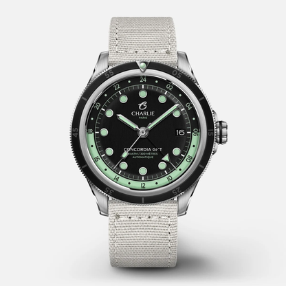Montre Charlie Paris : Concordia GMT Automatique Noir