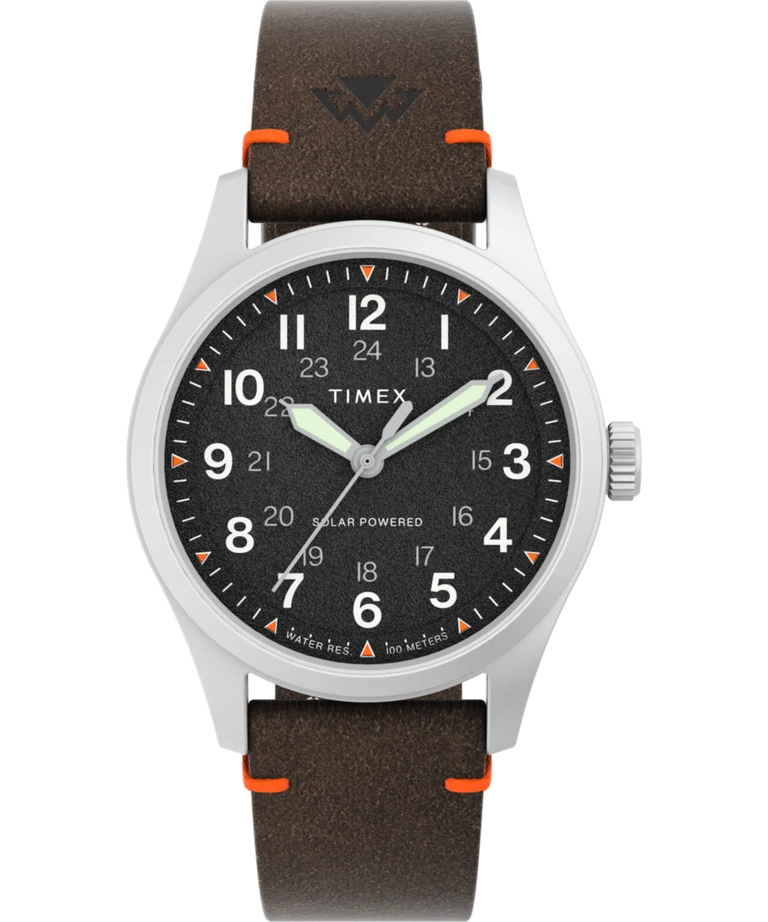 Timex : Expedition Field Solar noir 36 mm, vue de face