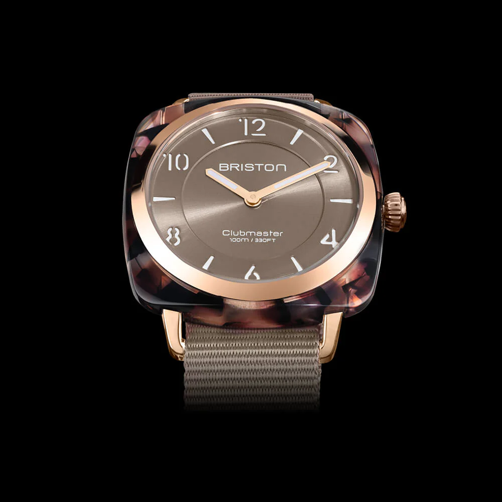 MONTRE BRISTON : CLUBMASTER CHIC TAUPE & OR 21536.PRA.UBR.30.NT