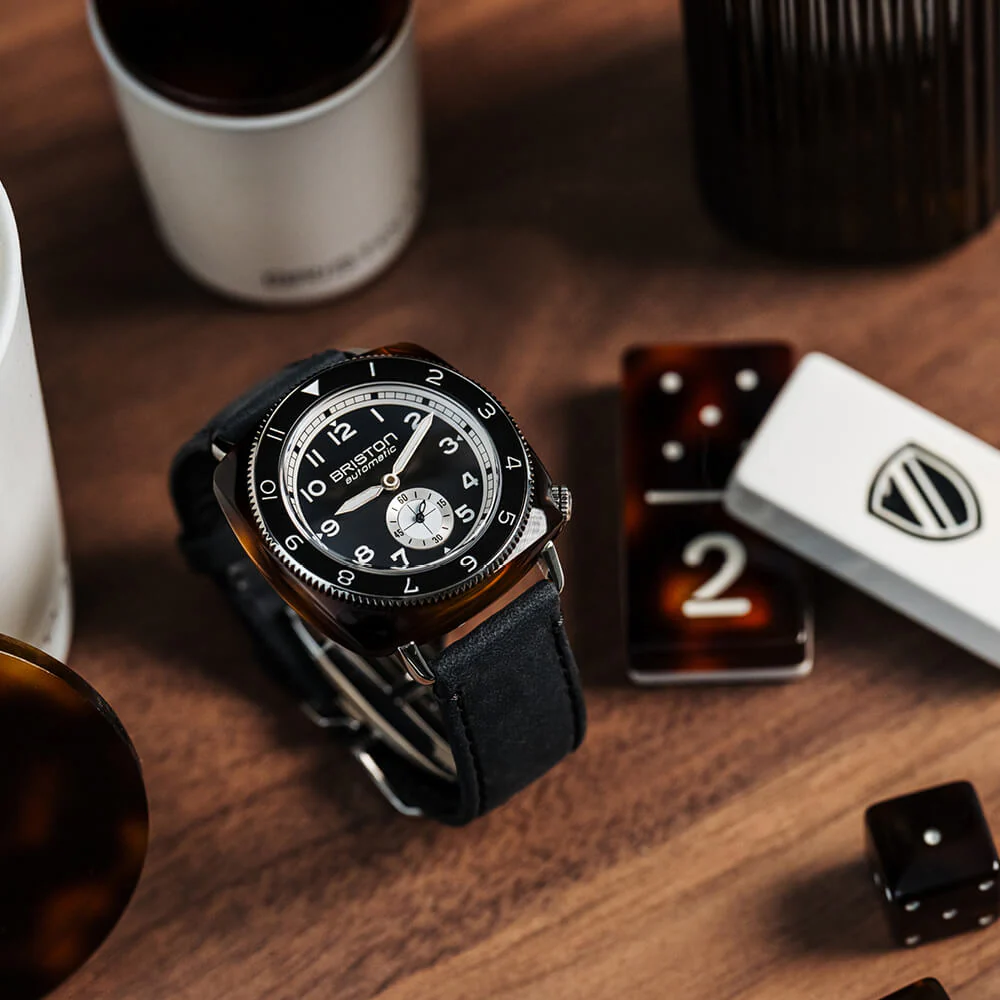 MONTRE BRISTON : CLUBMASTER LEGEND PETITE SECONDE NOIR 241639.SA.T.1W.CH