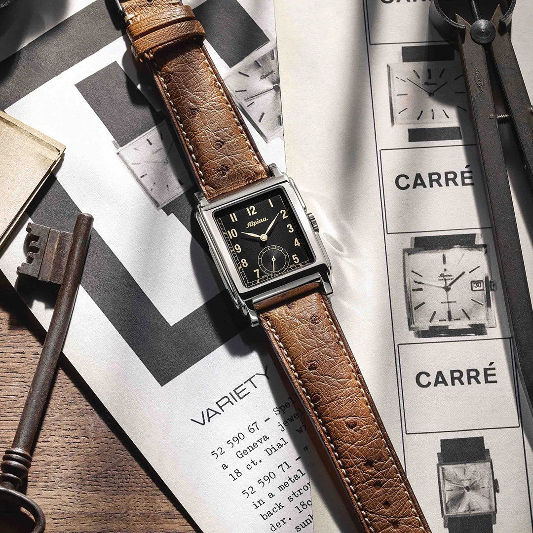 MONTRE ALPINA : HERITAGE CARRÉE AUTOMATIQUE NOIR AL-530BA3C6