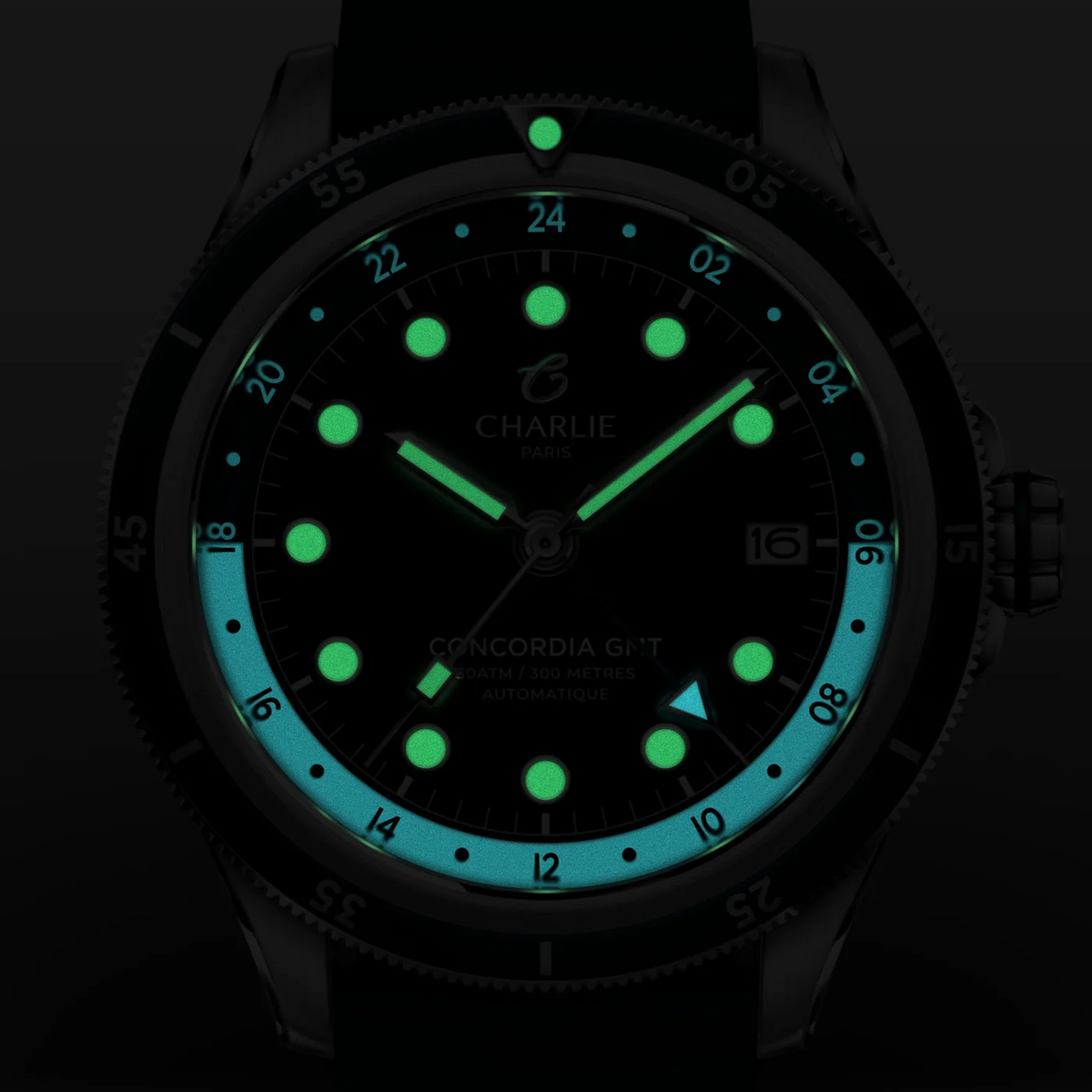 Montre Charlie Paris : Concordia GMT Automatique Bleu Antarctique