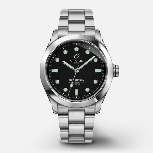 Montre Charlie Paris : Concordia Quartz Noir 300 m