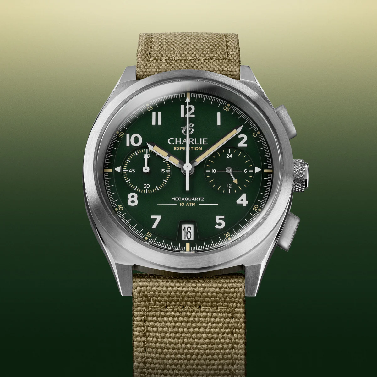 CHARLIE PARIS : GR - CHRONOGRAPHE - VERT