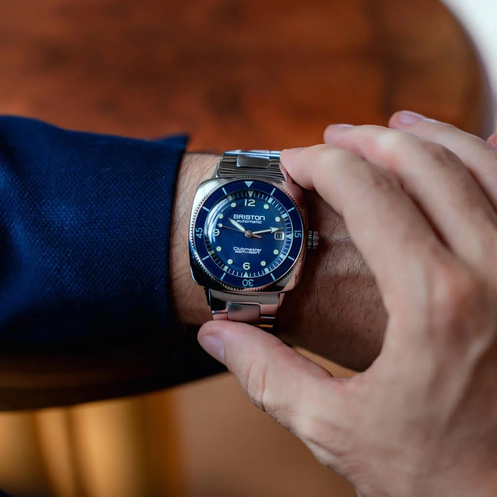 MONTRE BRISTON : CLUBMASTER LEGEND DIVER ACIER & BLEU 241740.PS.LD.15