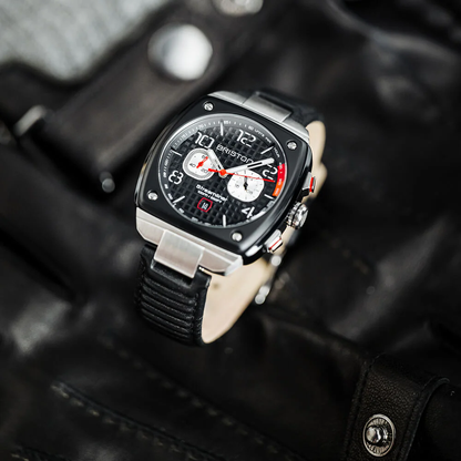 RELOJ BRISTON: STREAMLINER GENTLEMAN DRIVER CRONÓGRAFO CUARZO NEGRO 24142.SA.B.1