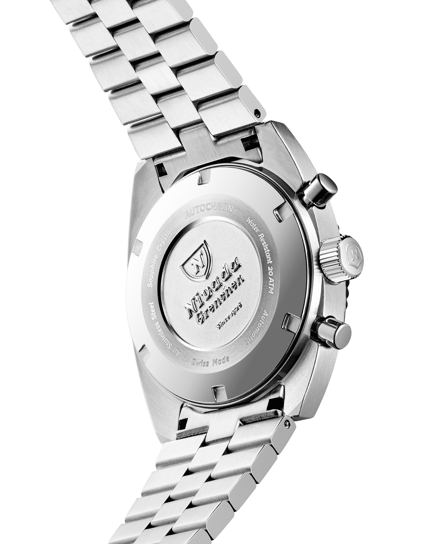 Montre Nivada Grenchen : Autochron Automatique Bleue