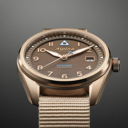 Montre Alpina : Startimer Pilot Solarmetre Beige AL-140BR3S25