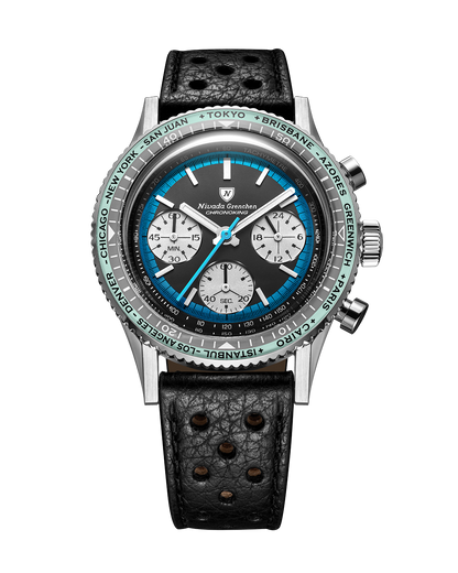 Montre Nivada Grenchen : Chronoking Summer Edition Mecaquartz Bleu