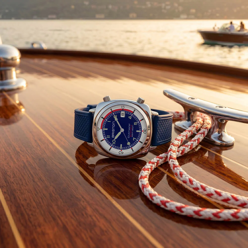 MONTRE BRISTON : CLUBMASTER LEGEND COMPRESSOR ACIER & BLEU 26642.PS.DC.15.FNB