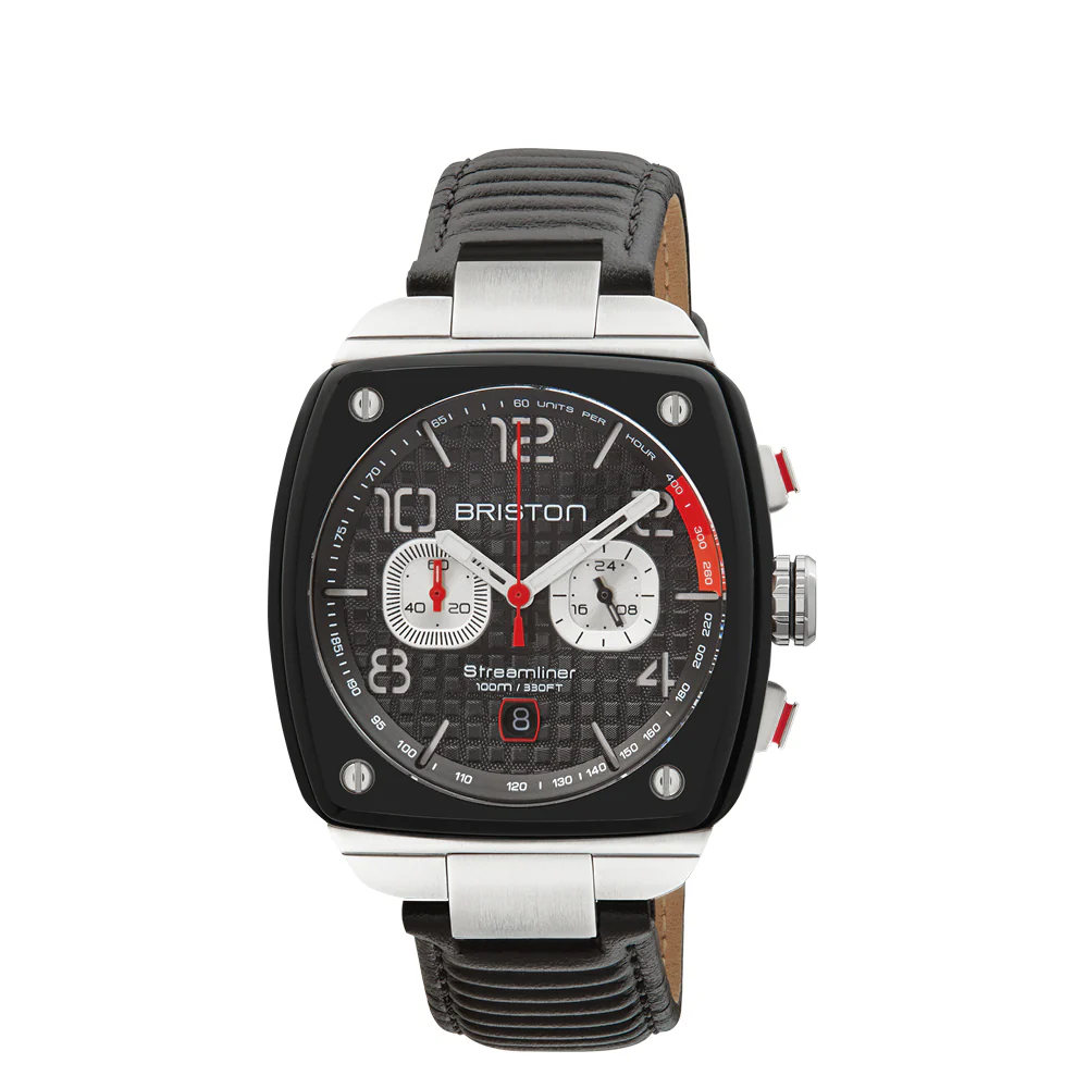 RELOJ BRISTON: STREAMLINER GENTLEMAN DRIVER CRONÓGRAFO CUARZO NEGRO 24142.SA.B.1