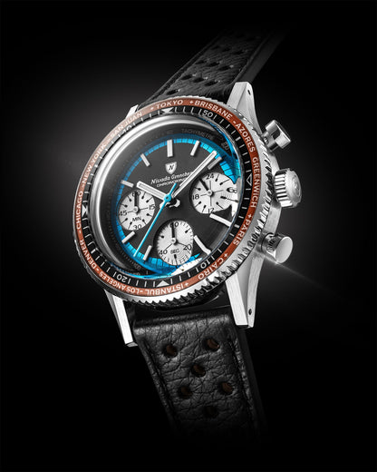 Montre Nivada Grenchen : Chronoking Summer Edition Mecaquartz Bleu