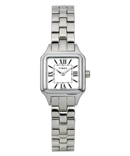 Timex : Addison argenté blanc 23 mm, vue de face