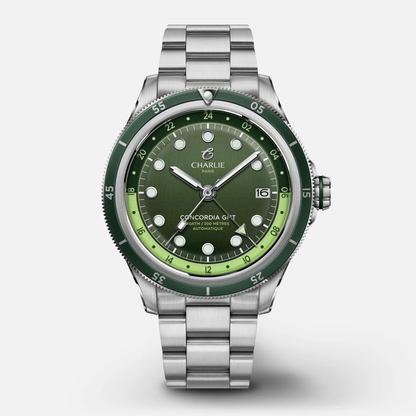 Montre Charlie Paris : Concordia GMT Automatique Vert