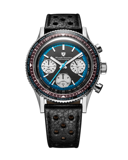 Montre Nivada Grenchen : Chronoking Summer Edition Mecaquartz Bleu