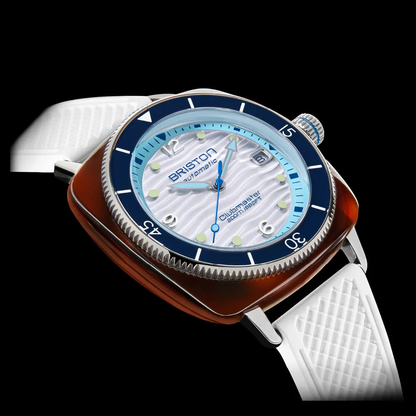 MONTRE BRISTON : CLUBMASTER LEGEND DIVER OCEAN BLANC 261740.SA.T.2.FW