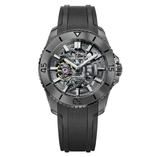 VENEZIANICO : NEREIDE ULTRALEGGERO 42 MM SQUELETTE GUNMETAL