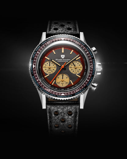 Montre Nivada Grenchen : Chronoking Summer Edition Ambre Noire
