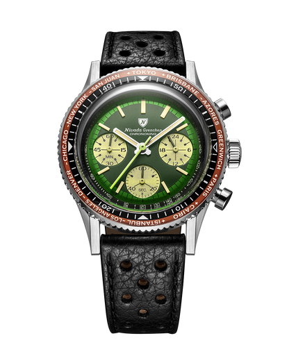 Nivada Grenchen Watch: Chronoking Summer Edition Mecaquartz Green
