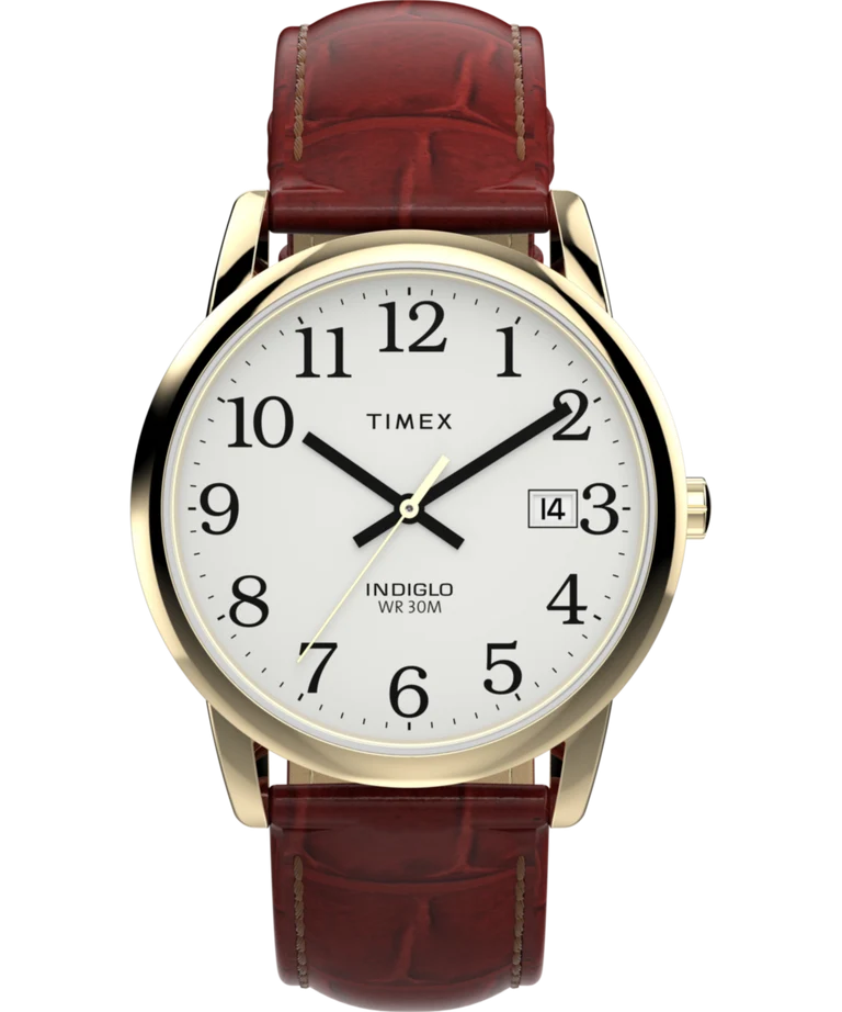 Timex : Easy Reader doré blanc 35 mm, vue de face