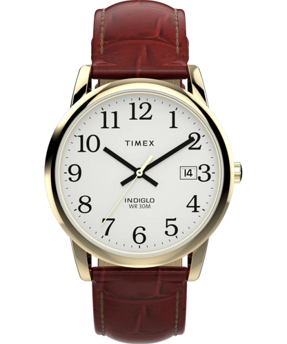 Timex : Easy Reader doré blanc 35 mm, vue de face