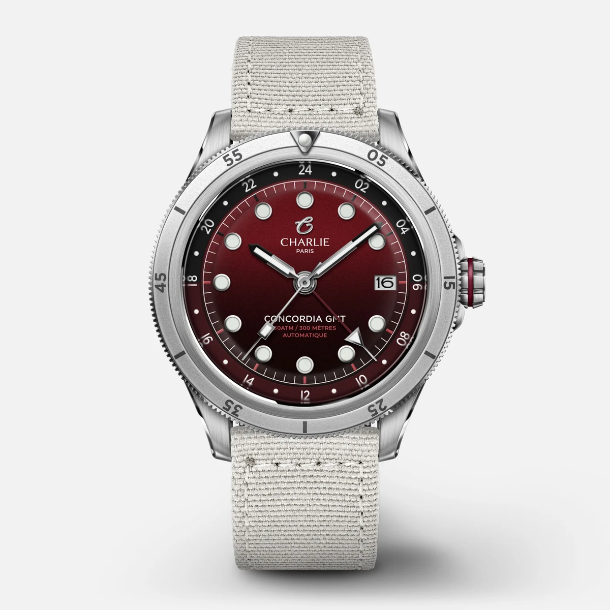 Montre Charlie Paris : Concordia GMT Automatique Bordeaux