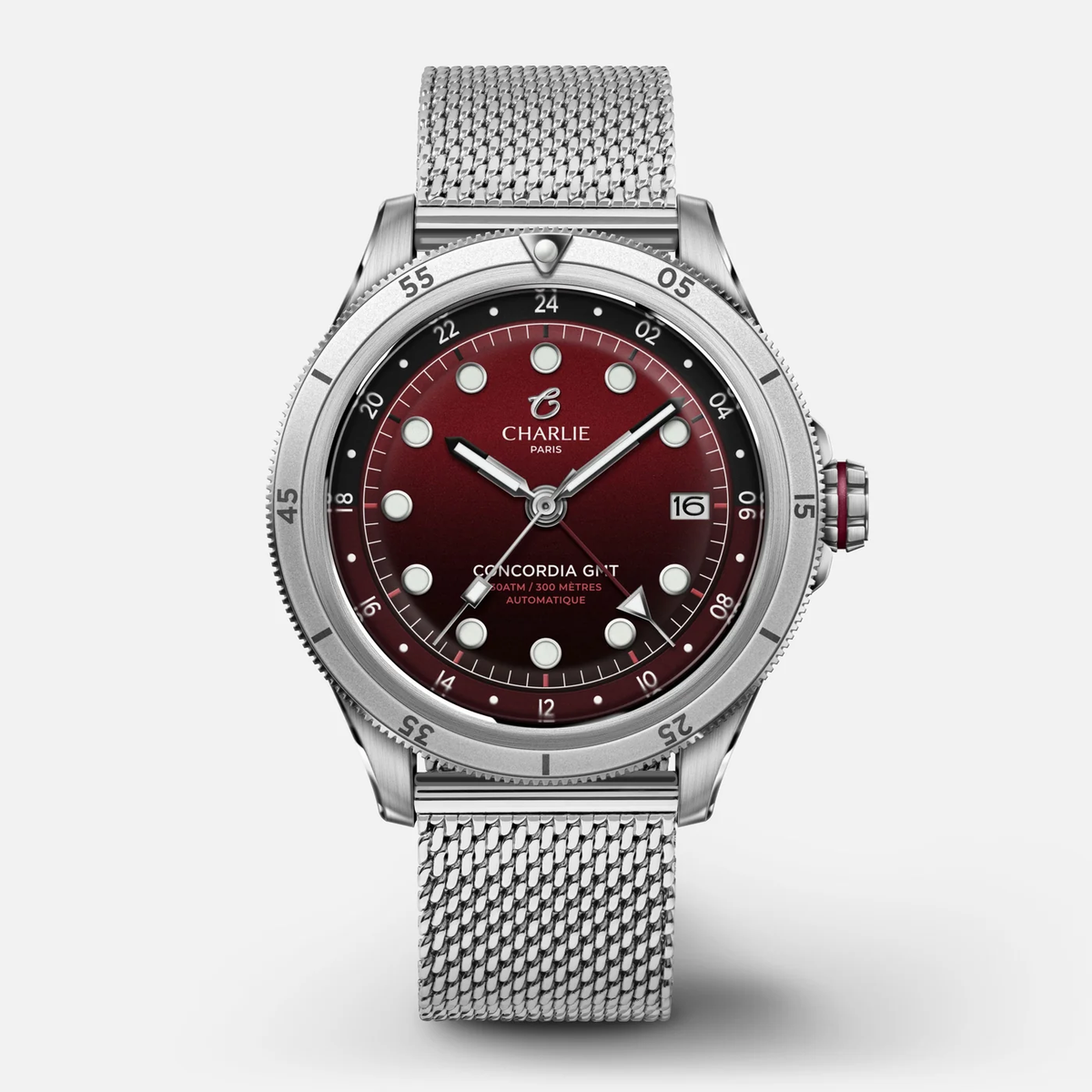 Montre Charlie Paris : Concordia GMT Automatique Bordeaux