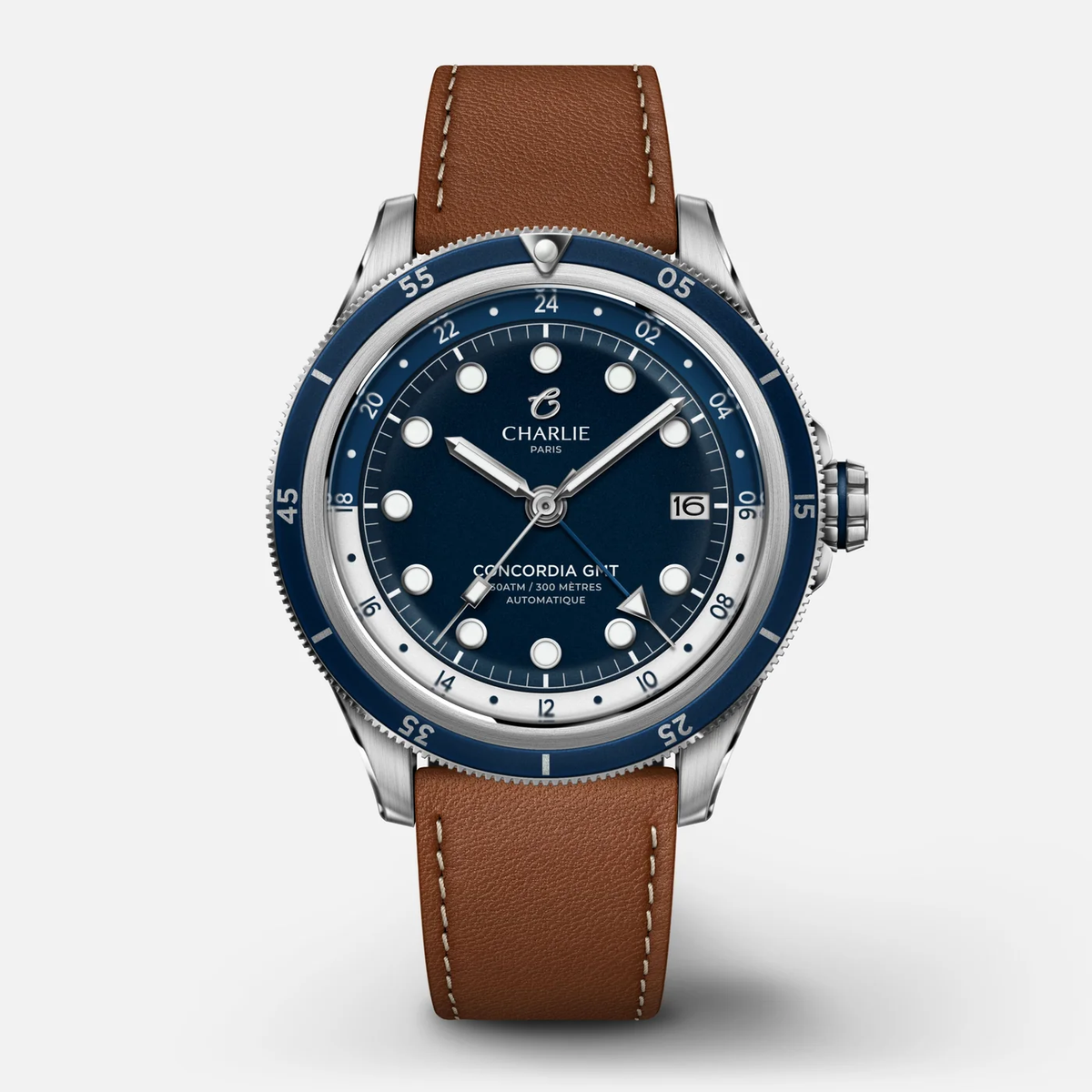 Montre Charlie Paris : Concordia GMT Automatique Bleu Antarctique