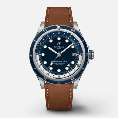 Montre Charlie Paris : Concordia GMT Automatique Bleu Antarctique