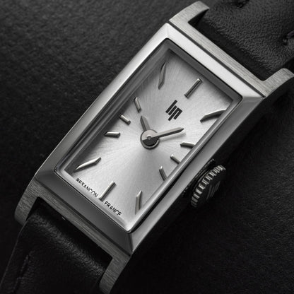 Montre LIP : Churchill T13 Baguette Argent & Noir 671931