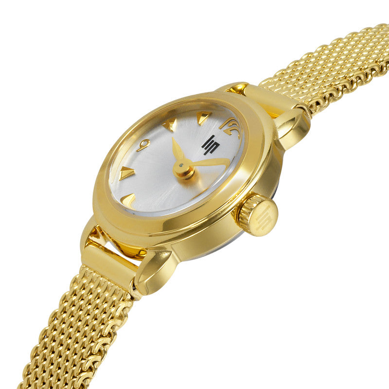 Montre LIP : Henriette Blanc & Or 671265