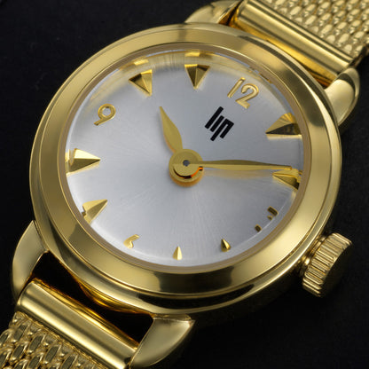 Montre LIP : Henriette Blanc & Or 671265