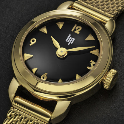 Montre LIP : Henriette Noir & Or 671627