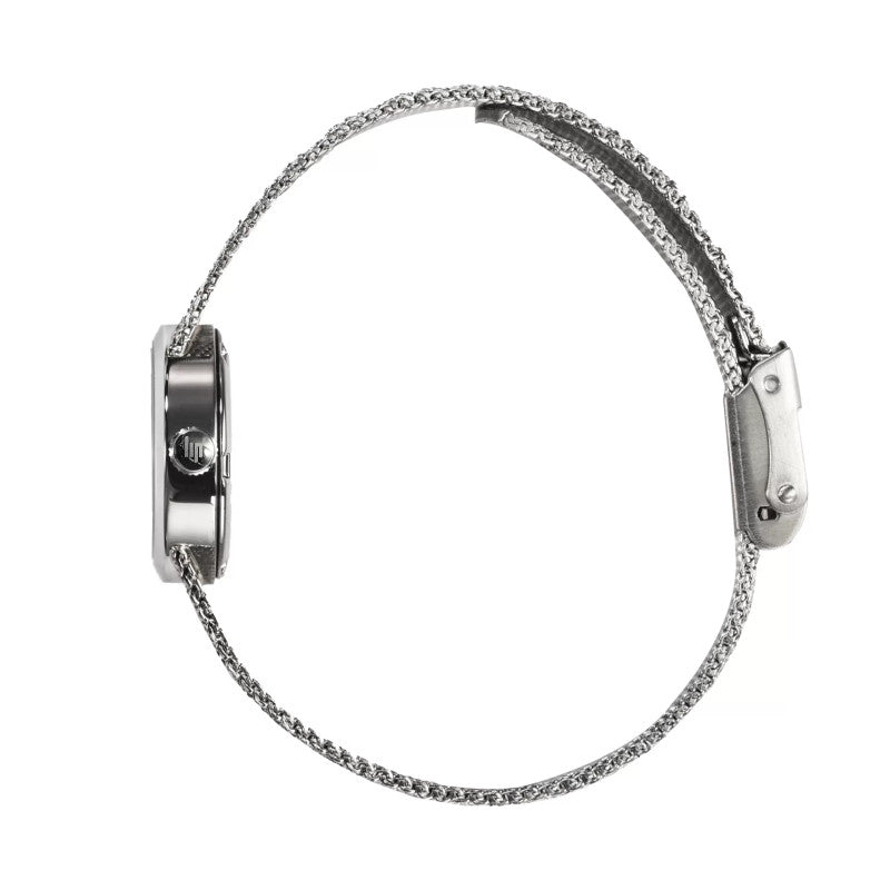 Montre LIP : Henriette Manchette Blanc & Argent 671450