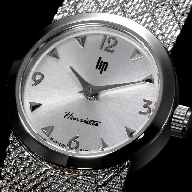 Montre LIP : Henriette Manchette Blanc & Argent 671450