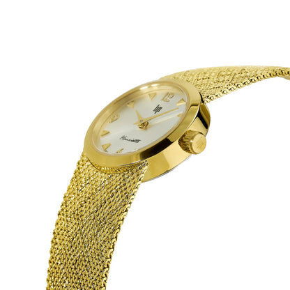 Montre LIP : Henriette Manchette Blanc & Doré 671451